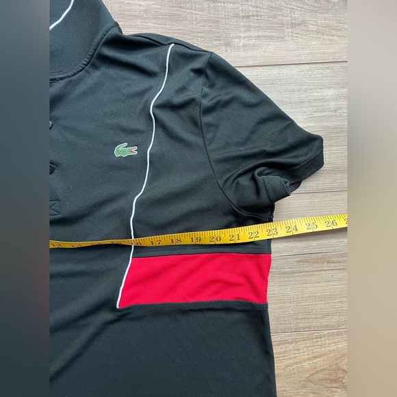 Lacoste Sport Novak Djokovic Ultra Dry Black/Red Polo Shirt Men's size XL - Picture 6 of 10